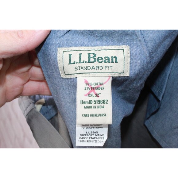 LL Bean Lakewashed Stretch Khakis Comfort Waist Standard Fit Gray XXL 32" - Picture 7 of 10